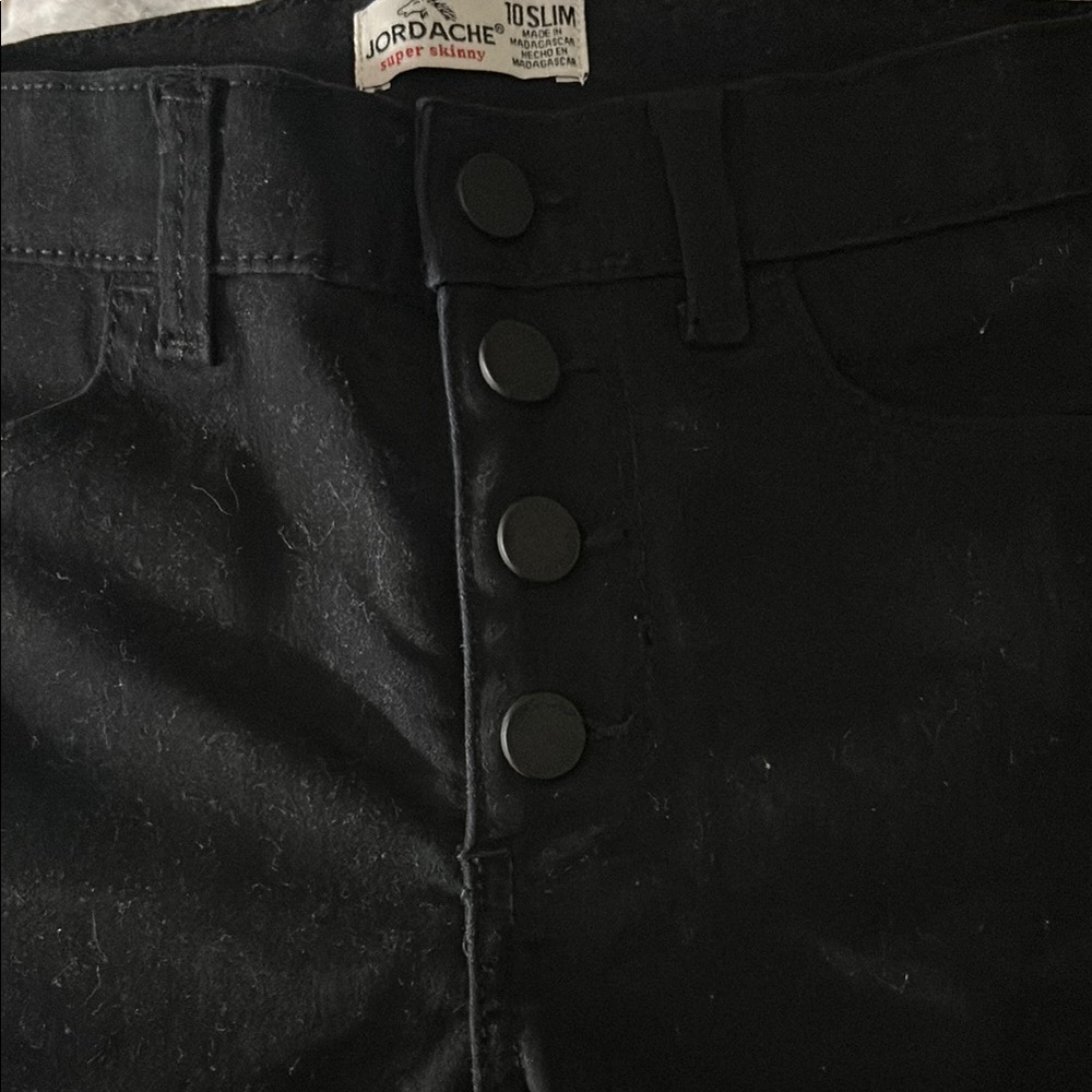 Jordache Black High-Waisted Jeans NWOT Girls 10